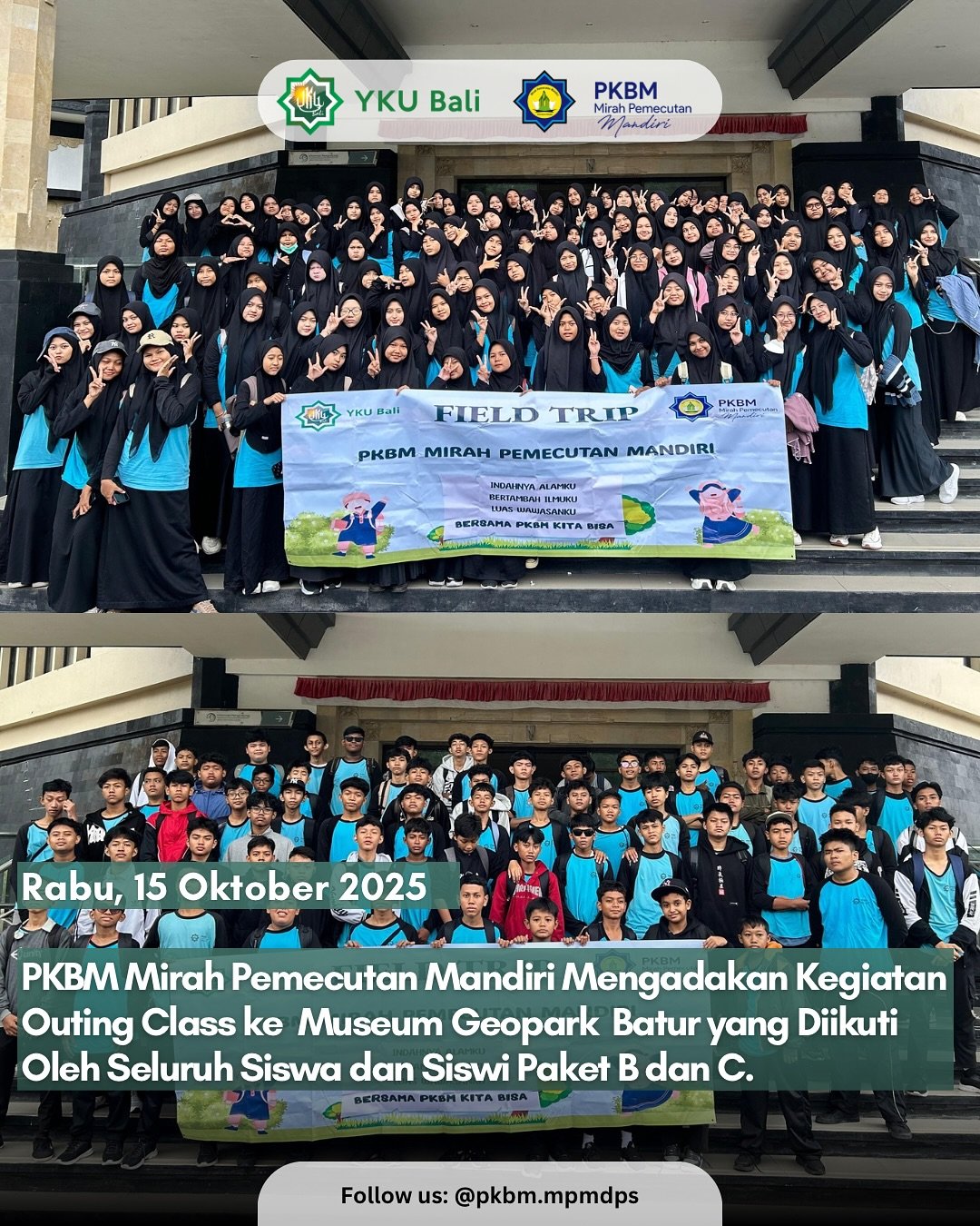 Rabu, 15 Oktober 2025PKBM Mirah Pemecutan Mandiri Mengadakan Kegiatan Outing Class ke Museum Geo